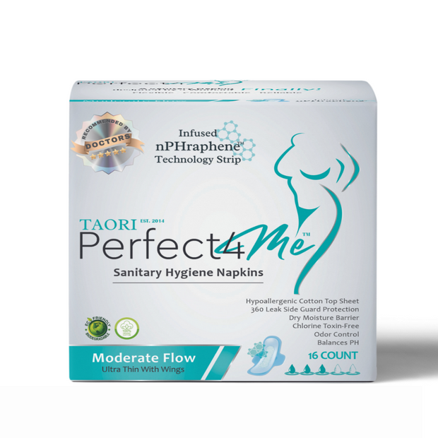 Perfect4Me® Moderate Flow Pads with Infused nPHraphene® strip – Taori & Co.  LLC